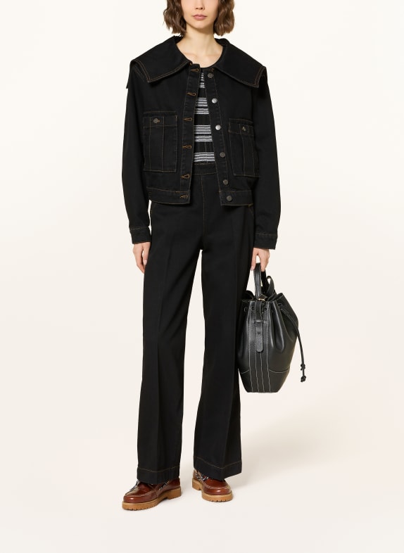 CLAUDIE PIERLOT Jeansjacke SCHWARZ