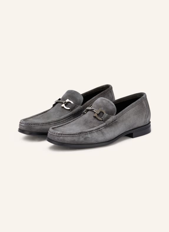 FERRAGAMO Slipper DUNKELGRAU