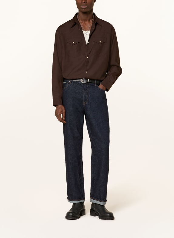 ALLSAINTS Overhemd PICKETT Oversized Fit MARRON FONCÉ