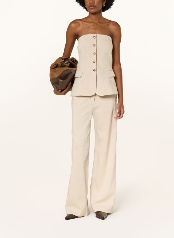 maje Off-Shoulder-Top BEIGE