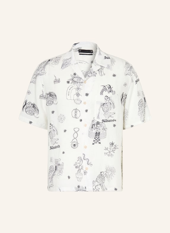 ALLSAINTS Resorthemd TERRA Comfort Fit WEISS / SCHWARZ