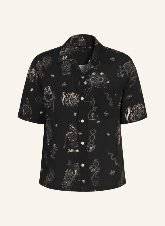 ALLSAINTS Resorthemd TERRA Comfort Fit SCHWARZ / CREME
