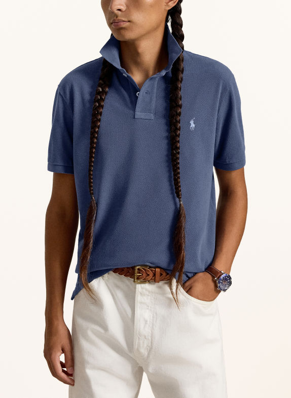 POLO RALPH LAUREN Piqué poloshirt Custom Slim Fit DONKERBLAUW
