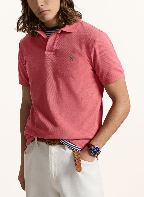 POLO RALPH LAUREN Tricou polo piqué Custom Slim Fit ROȘU DESCHIS