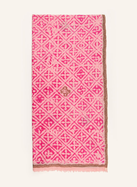 friendly hunting Cashmere-Schal EYES OF MARAKECH PINK / BRAUN / ROSA