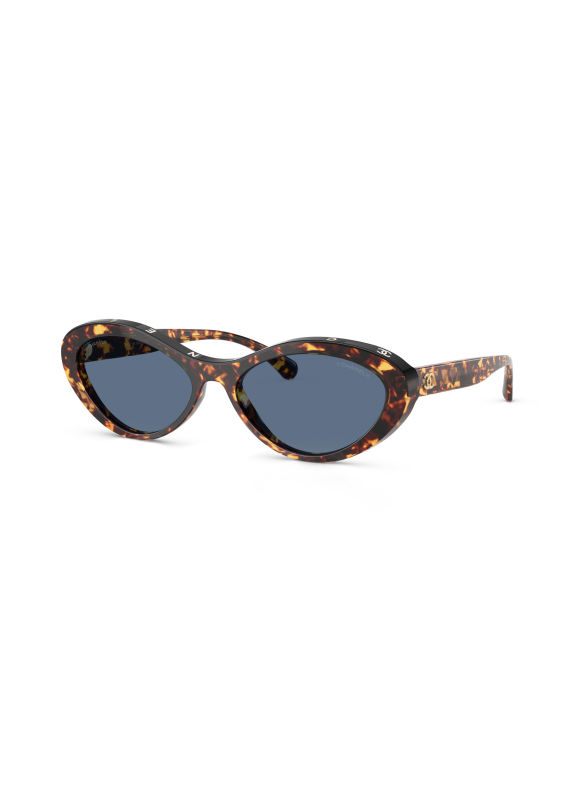 CHANEL Cat-eye sunglasses HAVANA/BLUE