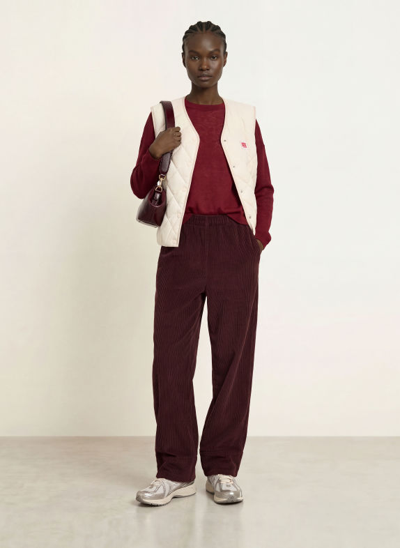American Vintage Cordhose PADOW DUNKELROT