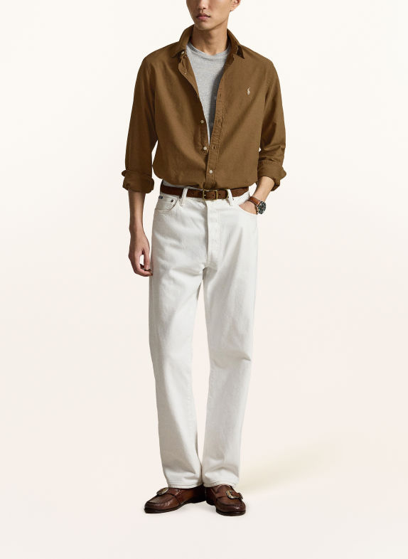 POLO RALPH LAUREN Oxfordhemd Custom Fit BRAUN