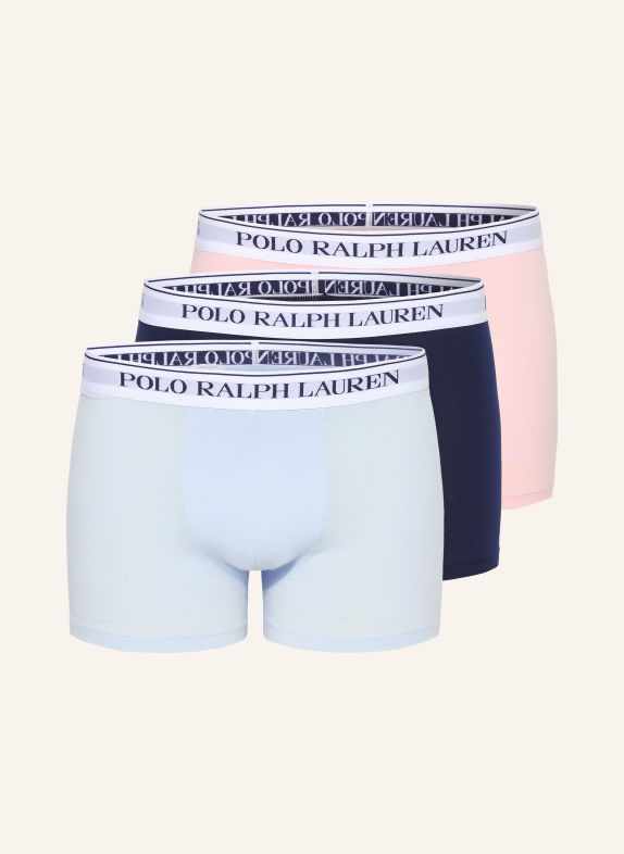 POLO RALPH LAUREN 3-pak boxershorts LYSEBLÅ / ROSA / MØRKEBLÅ