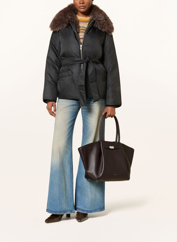 DEMELLIER Shoppers THE NEW YORK LARGE Tote Bag DARK BROWN