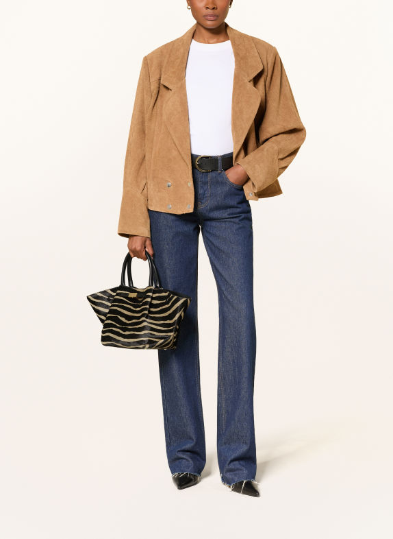 DEMELLIER Handtasche THE MIDI NEW YORK SCHWARZ / GOLD / HELLBRAUN