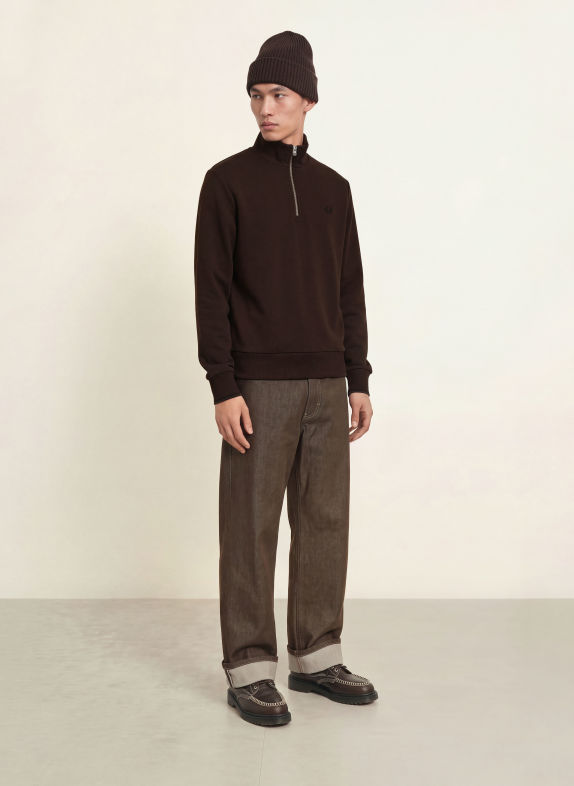 FRED PERRY Sweatshirt met capuchon BRUIN