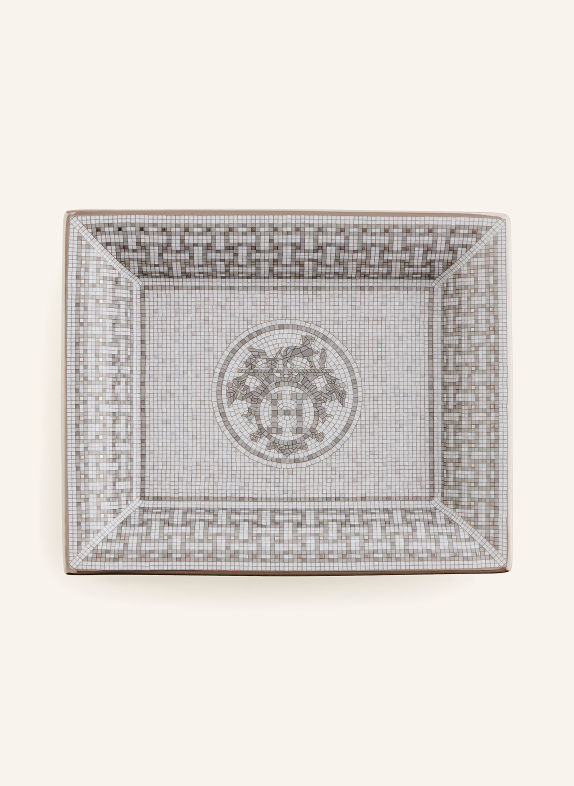 LA TABLE HERMÈS Miska MOSAIQUE AU 24 PLATINE SVĚTLE ŠEDÁ / PLATINOVÁ / ŠEDÁ