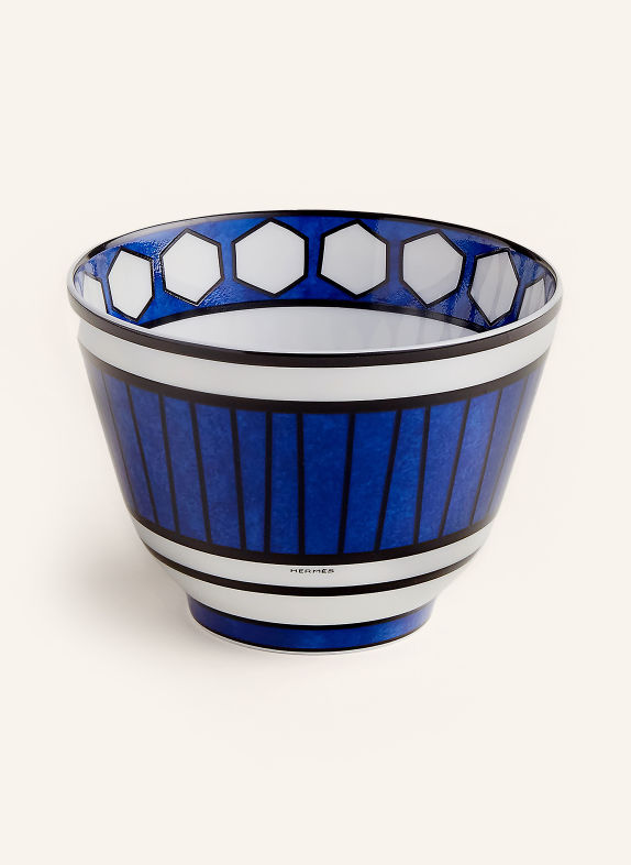 LA TABLE HERMÈS Miska BLEUS D'AILLEURS č. 3 TMAVĚ MODRÁ / BÍLÁ / ČERNÁ