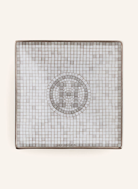 LA TABLE HERMÈS Miska MOSAIQUE AU 24 PLATINE č. 1 SVĚTLE ŠEDÁ / PLATINOVÁ / ŠEDÁ
