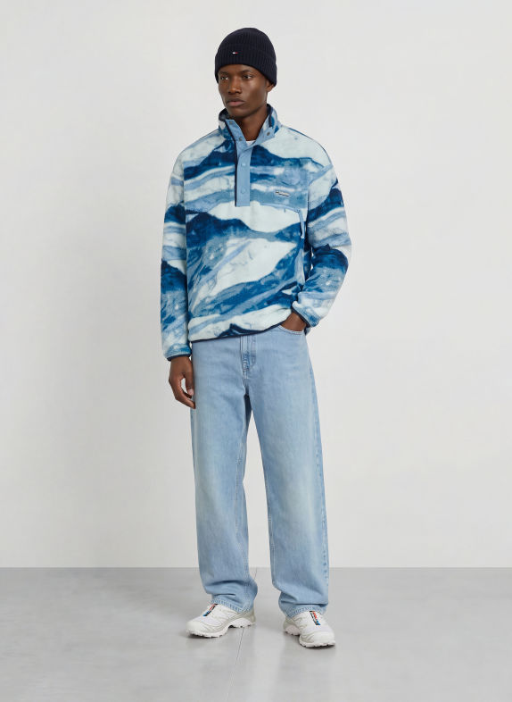 Columbia Fleece-Troyer HELVETIA™ II BLAU / TÜRKIS / HELLBLAU