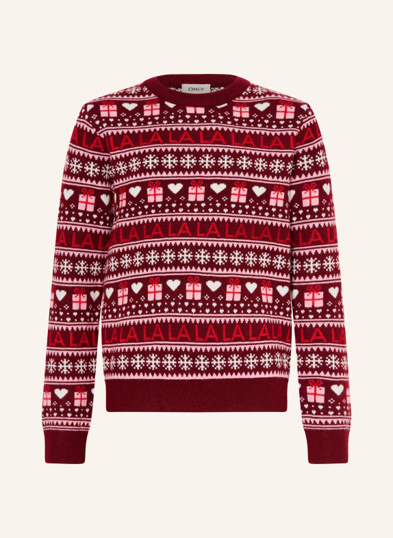 ONLY Pull ROUGE FONCÉ / ROSE / BLANC