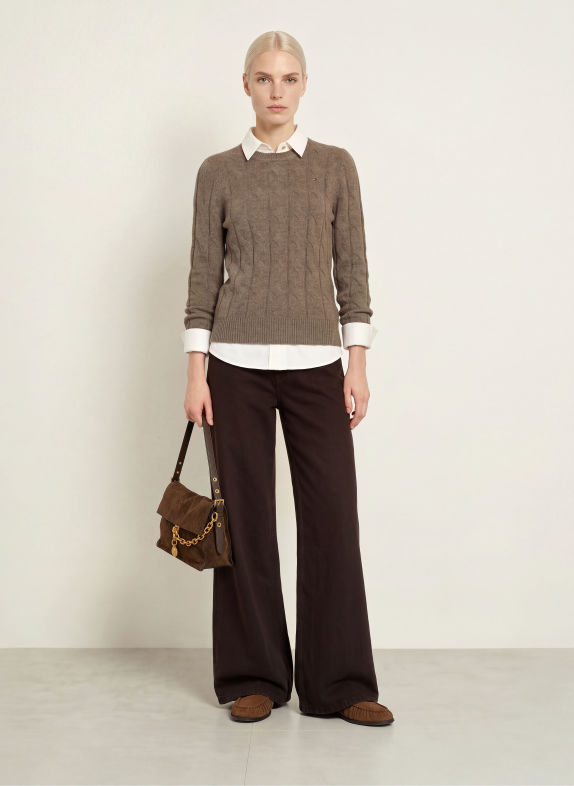 TOMMY HILFIGER Pullover BRAUN