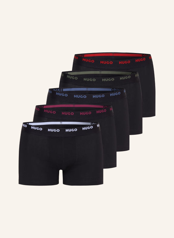HUGO 5er-Pack Boxershorts SCHWARZ
