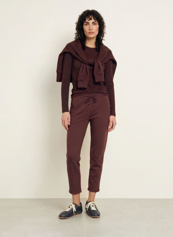 Juvia T-shirt à manches longues IVETTE MARRON FONCÉ