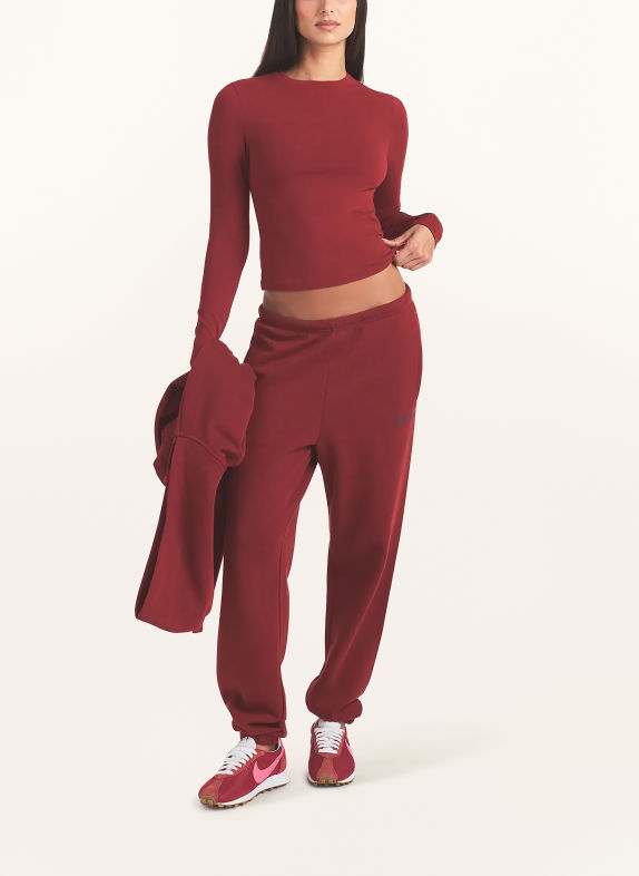 SKIMS Koszulka rekreacyjna COTTON JERSEY MERLOT