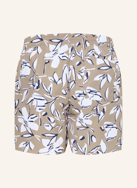 BOSS Swim shorts PIRANHA LIGHT BROWN / WHITE / BLACK