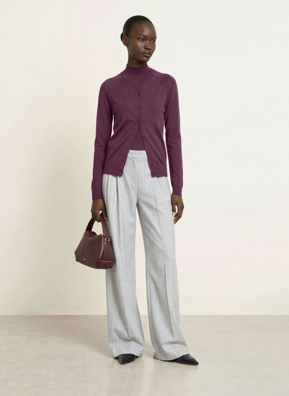 BOSS Cardigan FONAMI DARK PURPLE