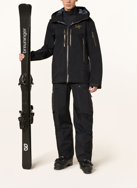 ARC'TERYX Veste de ski hardshell RUSH NOIR / KAKI