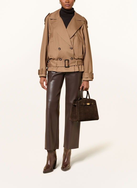 DEMELLIER THE HUDSON handbag DARK BROWN / GOLD