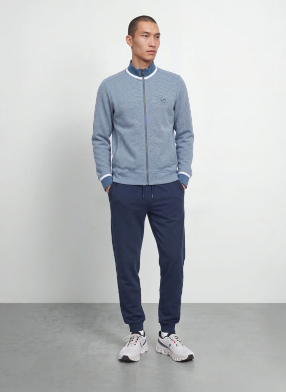 JOY sportswear Sweatjack STEPHAN BLAUWGRIJS / CRÈME / BLAUW