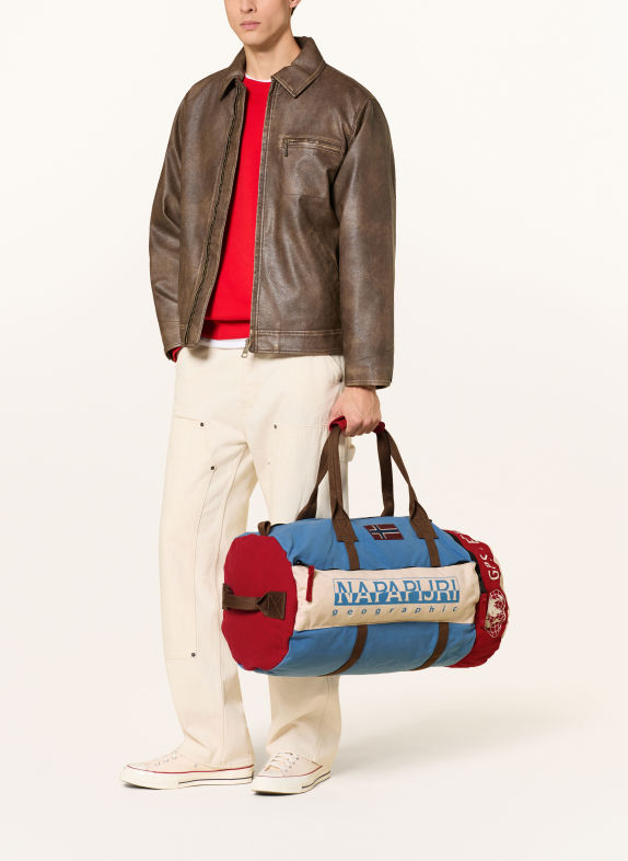 NAPAPIJRI Sac de voyage H-EQUATOR DUF BLEU / CRÈME / ROUGE