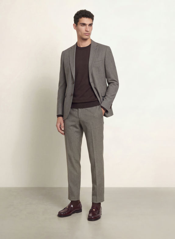 CG - CLUB of GENTS CG COLE slim fit suit trousers 72 BRAUN