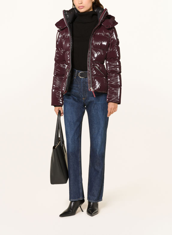 Mackage MADALYN-GLO down jacket with detachable hood DARK RED