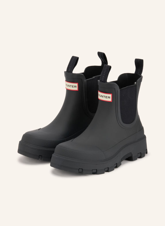 HUNTER Chelsea boots ELEMENTS ELASTIC ZWART