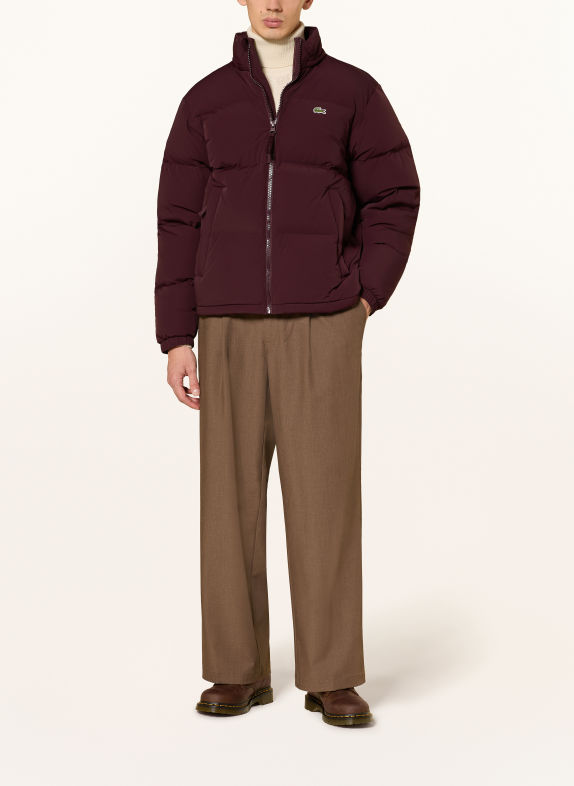 LACOSTE donsjack DONKERROOD