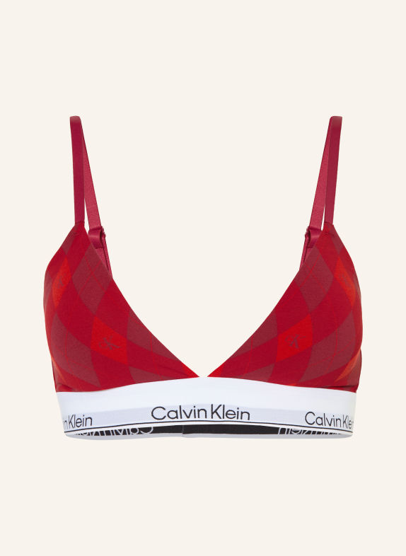 Calvin Klein Triangel-BH ICON COTTON MODAL DUNKELROT / ROT / WEISS