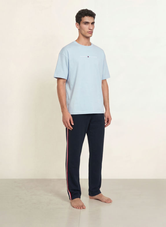 TOMMY HILFIGER Lounge-Shirt HELLBLAU