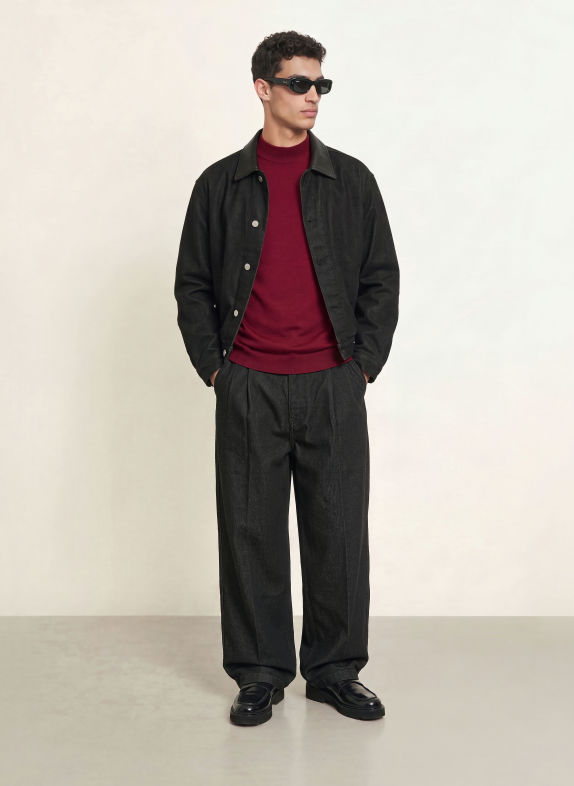 HUGO Pull SAN MARC-CV ROUGE FONCÉ