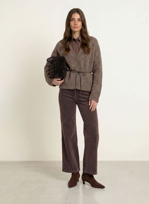 RAFFAELLO ROSSI Marlenehose ELAINE aus Cord DUNKELBRAUN