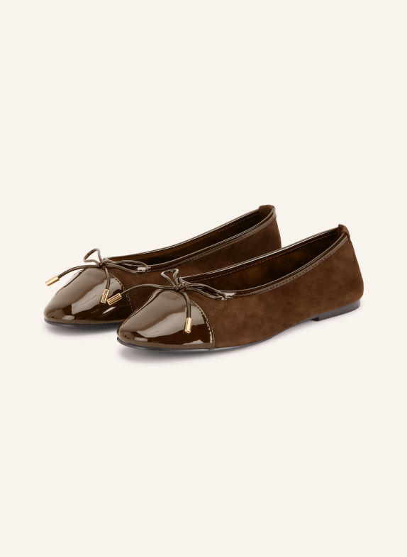 INUOVO Lakballerina's MARRON FONCÉ / GOUD