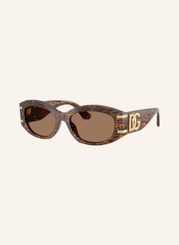 DOLCE & GABBANA Lunettes de soleil DG4502 MARRON TRANSPARENT / MARRON FONCÉ