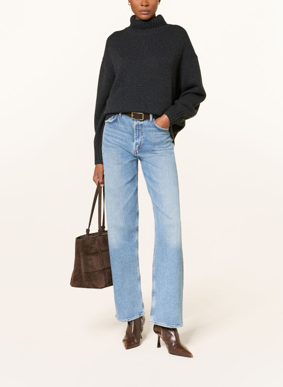 FTC CASHMERE Turtleneck sweater in cashmere DARK GRAY