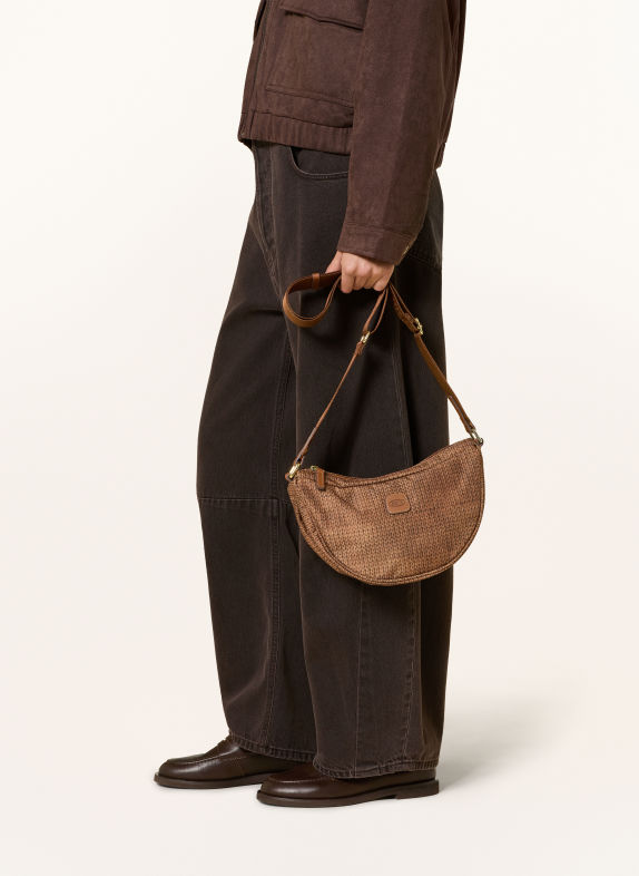 BRIC'S Schoudertas X-COLLECTION BRUIN / GOUD