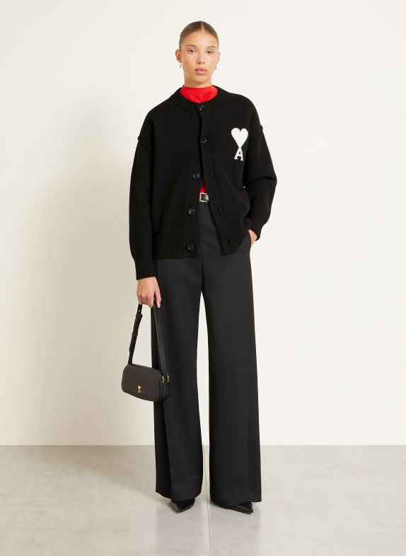 AMI PARIS Cardigan BLACK / WHITE