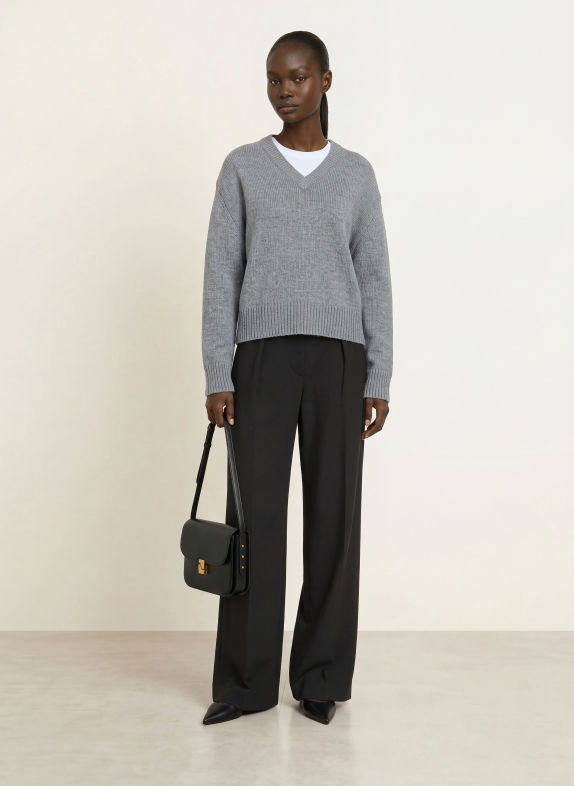 ALMADA LABEL YARA sweater with cashmere GRAY