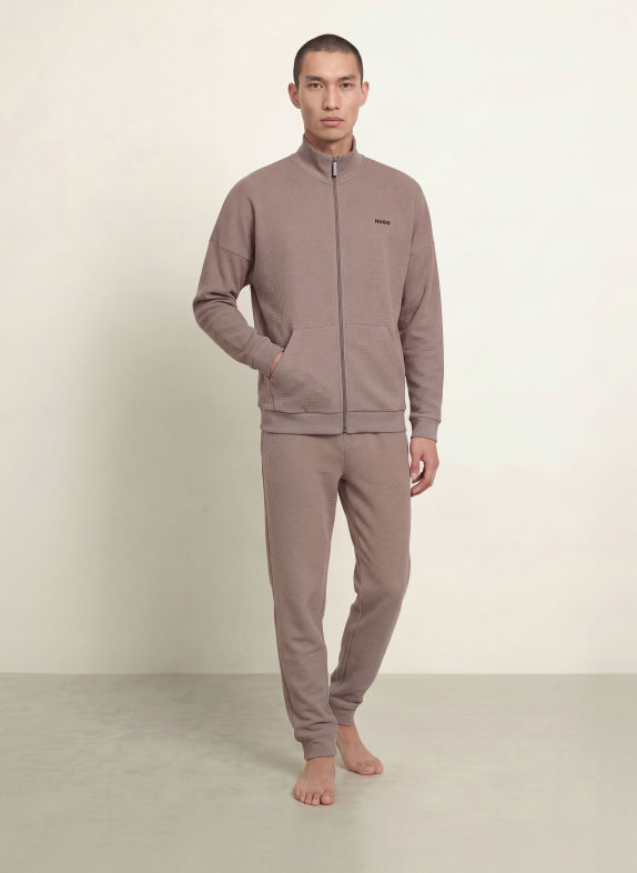 HUGO Lounge-sweatjakke AUSTIN TAUPE