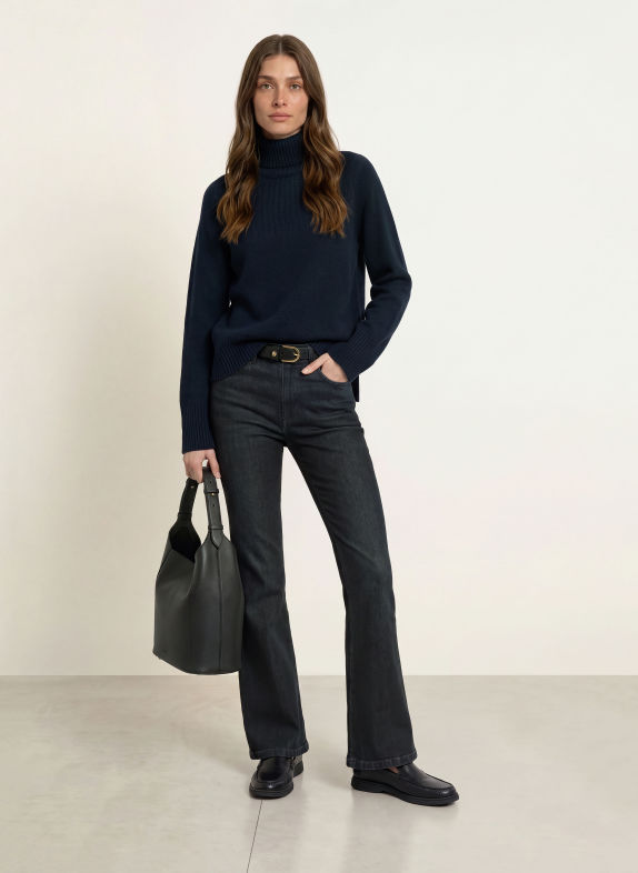 BOSS FALONSO turtleneck sweater DARK BLUE