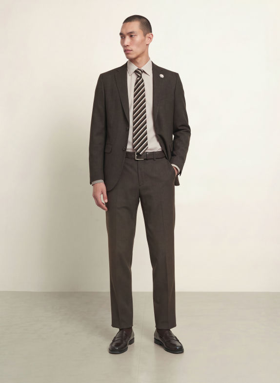 CG - CLUB of GENTS Pantaloni de costum CG PACO Slim Fit 73 DUNKELBRAUN