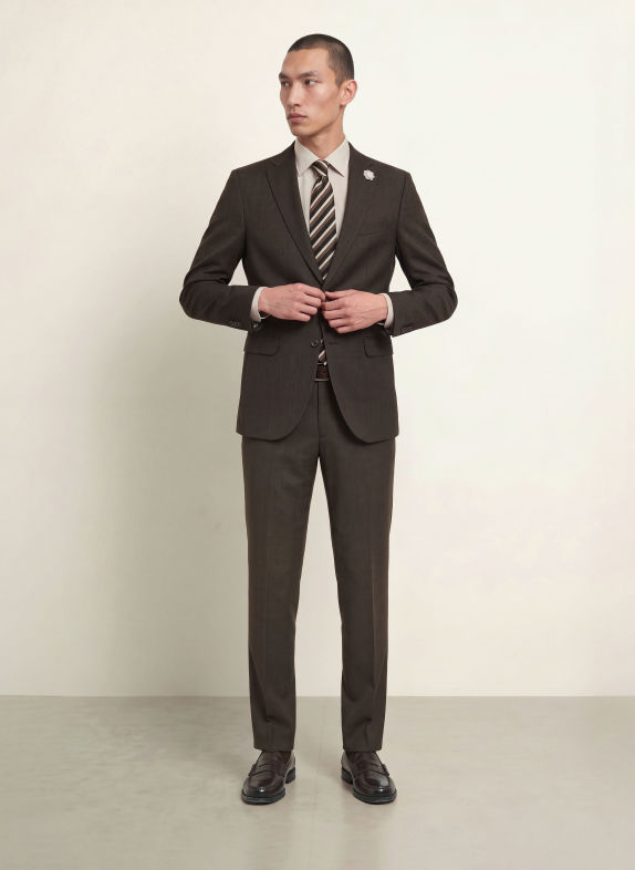CG - CLUB of GENTS Sacou de costum CG PAUL Slim Fit 73 DUNKELBRAUN
