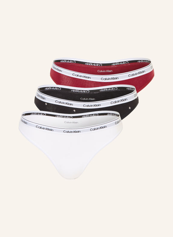 Calvin Klein 3-pack trosor VIT / MÖRKRÖD / SVART